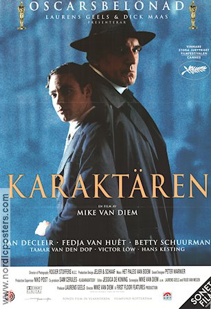 Karaktären 1997 poster Pavlik Jansen Jan Decleir Fedja van Huet Mike van Diem Filmen från: Netherlands