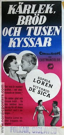 Kärlek bröd och tusen kyssar 1953 poster Sophia Loren Vittorio De Sica