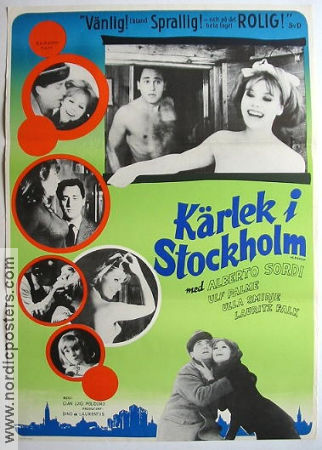 Kärlek i Stockholm 1963 poster Alberto Sordi Ulf Palme Hitta mer: Stockholm