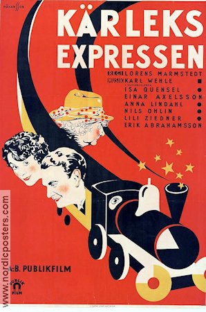 Kärleksexpressen 1933 poster Isa Quensel Einar Axelsson Lorens Marmstedt