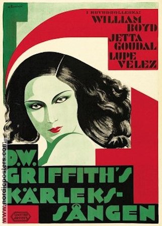 Kärlekssången 1929 poster Lupe Velez D W Griffith