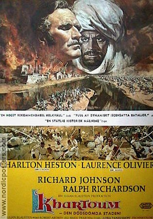 Khartoum 1967 poster Charlton Heston Laurence Olivier Basil Dearden