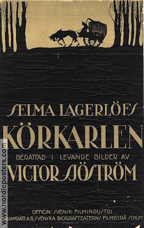 Körkarlen 1921 poster Hilda Borgström Victor Sjöström Text: Selma Lagerlöf