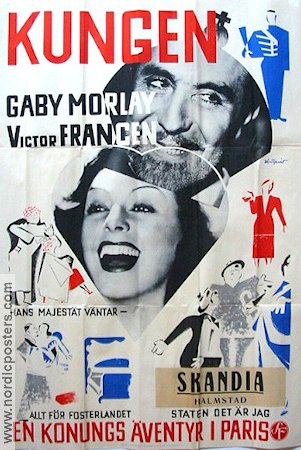 Kungen 1937 poster Gaby Morlay Victor Francen