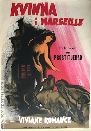 Kvinna i Marseille 1951 poster Viviane Romance Damer Konstaffischer