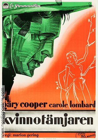 Kvinnotämjaren 1932 poster Gary Cooper Carole Lombard