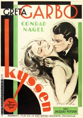 Kyssen 1929 poster Greta Garbo Conrad Nagel