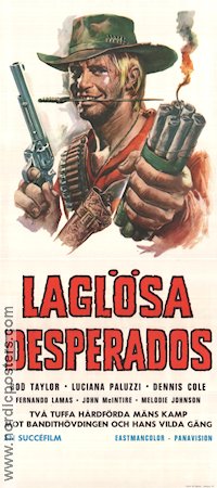 Laglösa desperados 1971 poster Rod Taylor Luciana Paluzzi Douglas Heyes Från TV