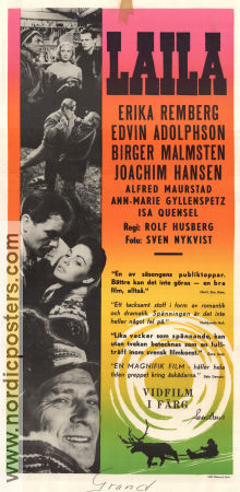 Laila 1958 poster Erika Remberg Edvin Adolphson Birger Malmsten Rolf Husberg