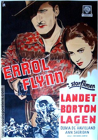 Landet bortom lagen 1939 poster Errol Flynn Olivia de Havilland Michael Curtiz