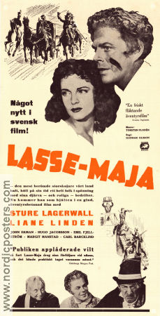 Lasse-Maja 1941 poster Sture Lagerwall Liane Linden Emil Fjellström Gunnar Olsson