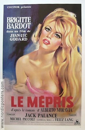 Föraktet 1963 poster Brigitte Bardot Jean-Luc Godard