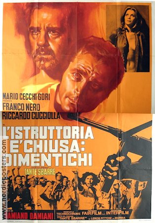 L´Istruttoria e chiusa: dimentichi 1971 poster Franco Nero