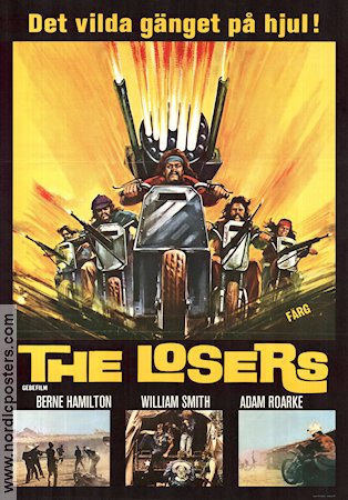The Losers 1970 poster William Smith Bernie Hamilton Jack Starrett Motorcyklar Kultfilmer