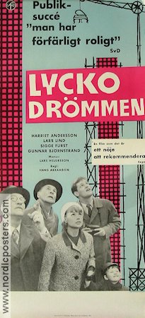 Lyckodrömmen 1963 poster Herman Ahlsell Harriet Andersson Lars Lind Hans Abramson Hitta mer: Stockholm