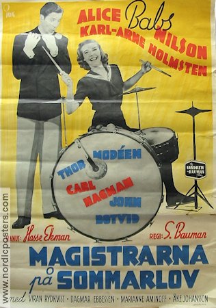 Magistrarna på sommarlov 1941 poster Alice Babs Karl-Arne Holmsten Instrument