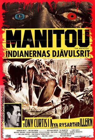 The Manitou 1977 poster Tony Curtis