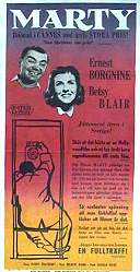 Marty 1955 poster Ernest Borgnine Betsy Blair