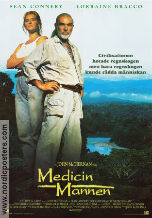 Medicinmannen 1992 poster Sean Connery Lorraine Bracco José Wilker John McTiernan