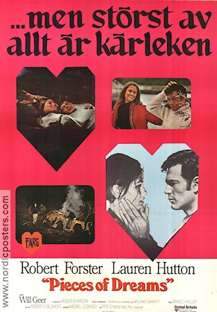 Men störst av allt är kärleken 1971 poster Robert Forster Lauren Hutton Romantik