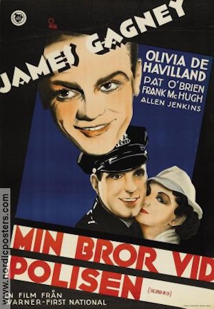 Min bror vid polisen 1935 poster James Cagney Olivia de Havilland Poliser