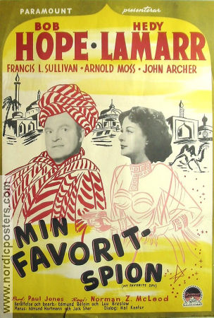 Min favoritspion 1951 poster Bob Hope Hedy Lamarr Francis L Sullivan Norman Z McLeod
