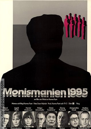 Monismanien 1995 1975 poster Erland Josephson Margaretha Krook Kenne Fant Konstaffischer