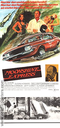 Moonshine Express 1977 poster John Saxon William Conrad Susan Howard Gus Trikonis Bilar och racing