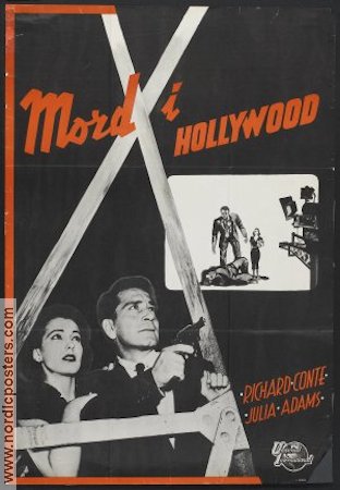 Mord i Hollywood 1951 poster Richard Conte Julia Adams