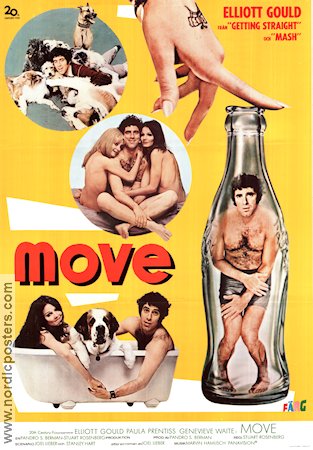 Move 1970 poster Elliott Gould Paula Prentiss Genevieve Waite Stuart Rosenberg
