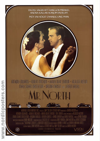 Mr North 1988 poster Anthony Edwards Robert Mitchum Lauren Bacall Danny Huston Dans
