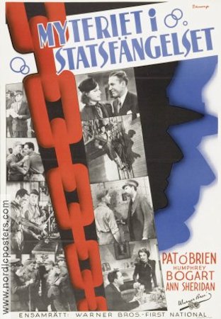Myteriet i statsfängelset 1937 poster Pat O´Brien Humphrey Bogart Ann Sheridan