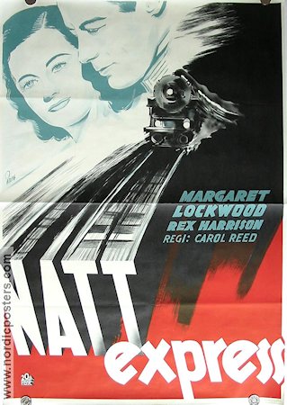 Nattexpress 1940 poster Margaret Lockwood Rex Harrison Carol Reed Tåg Hitta mer: Nazi