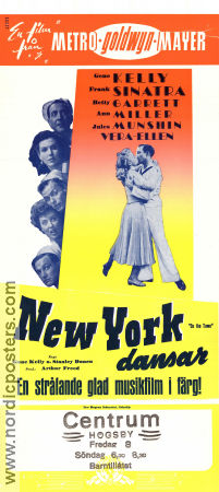 New York dansar 1949 poster Gene Kelly Frank Sinatra Betty Garrett Stanley Donen Musikaler
