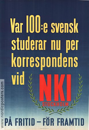 NKI Stockholm 1941 affisch Skola