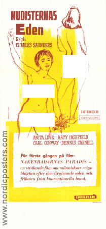 Nudisternas eden 1959 poster Anita Love Katy Cashfield Carl Conway Charles Saunders