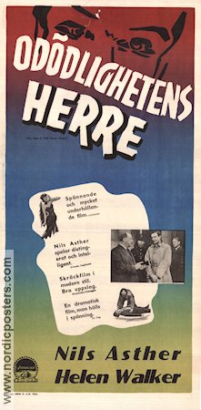 Odödlighetens herre 1945 poster Nils Asther Helen Walker Reinhold Schünzel Ralph Murphy Film Noir