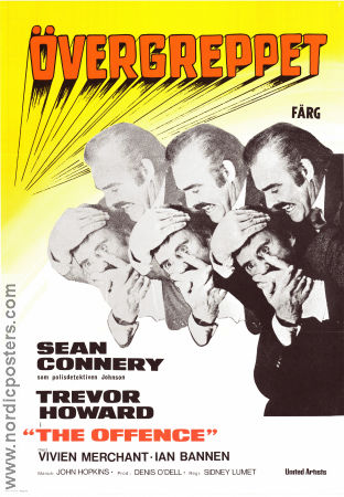 Övergreppet 1973 poster Sean Connery Trevor Howard Vivien Merchant Sidney Lumet