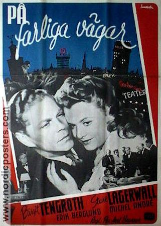 På farliga vägar 1944 poster Sture Lagerwall Birgit Tengroth Per-Axel Branner