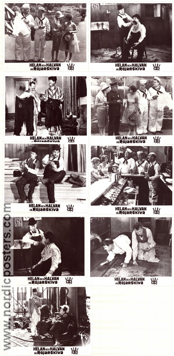 På röjarskiva 1969 lobbykort Laurel and Hardy Helan och Halvan