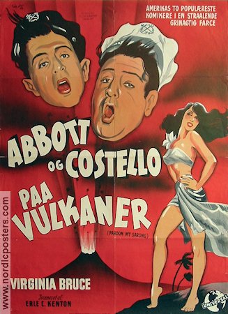 Pardon My Sarong 1946 poster Abbott and Costello Virginia Bruce