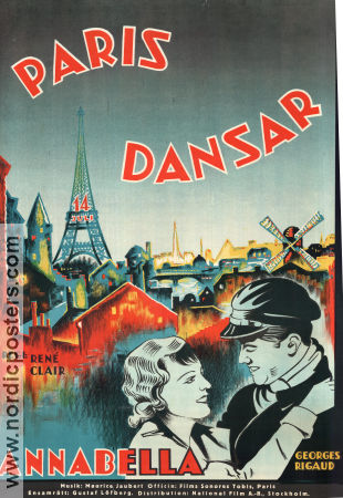 Paris dansar 1933 poster Annabella George Rigaud Raymond Cordy René Clair