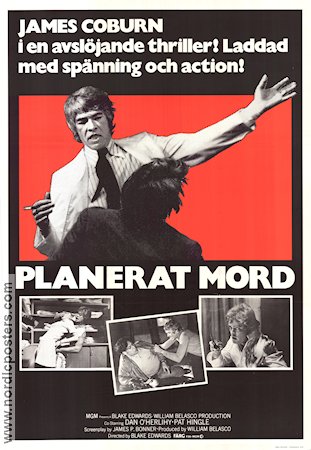 Planerat mord 1972 poster James Coburn Jennifer O´Neill Pat Hingle Blake Edwards