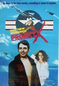 Project X 1987 poster Matthew Broderick Helen Hunt