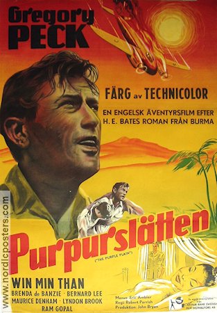 Purpurslätten 1954 poster Gregory Peck Win Min Than Asien