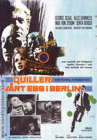 Quiller vårt ess i Berlin 1966 poster George Segal Alec Guinness Max von Sydow Senta Berger Michael Anderson Agenter