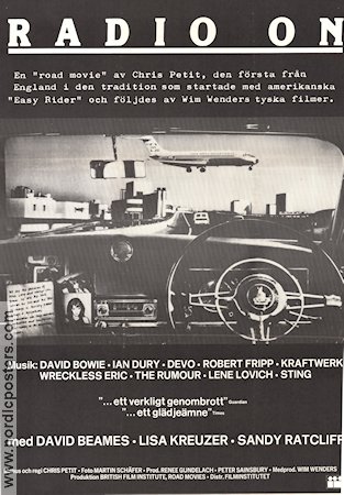 Radio On 1980 poster David Beames Chris Petit Bilar och racing