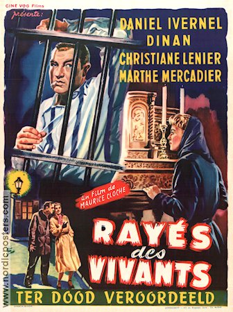 Rayés des vivants 1952 poster Daniel Ivernel