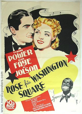 Rose från Washington Square 1939 poster Tyrone Power Alice Faye Al Jolson
