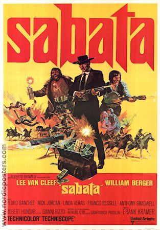 Sabata 1969 poster Lee Van Cleef William Berger